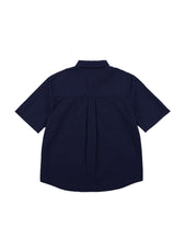 Derby Seersucker Shirt in Dark Navy