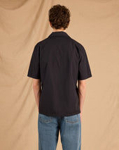Grange Poplin Shirt in Dark Navy
