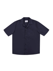 Grange Poplin Shirt in Dark Navy