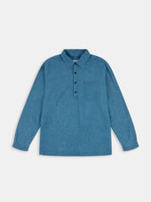 Carpenter Linen Shirt in Blue