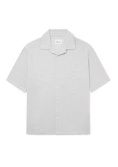 Crinkle Holiday Shirt in Light Grey