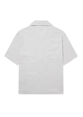 Crinkle Holiday Shirt in Light Grey