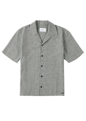 Houndstooth Fenton Shirt in Black & Ecru