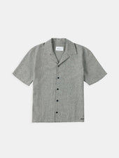 Houndstooth Fenton Shirt in Black & Ecru