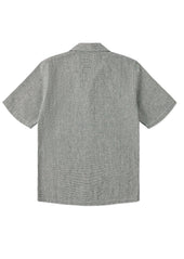 Houndstooth Fenton Shirt in Black & Ecru