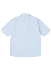 Oxford Stripe Fenton Shirt in Washed Blue