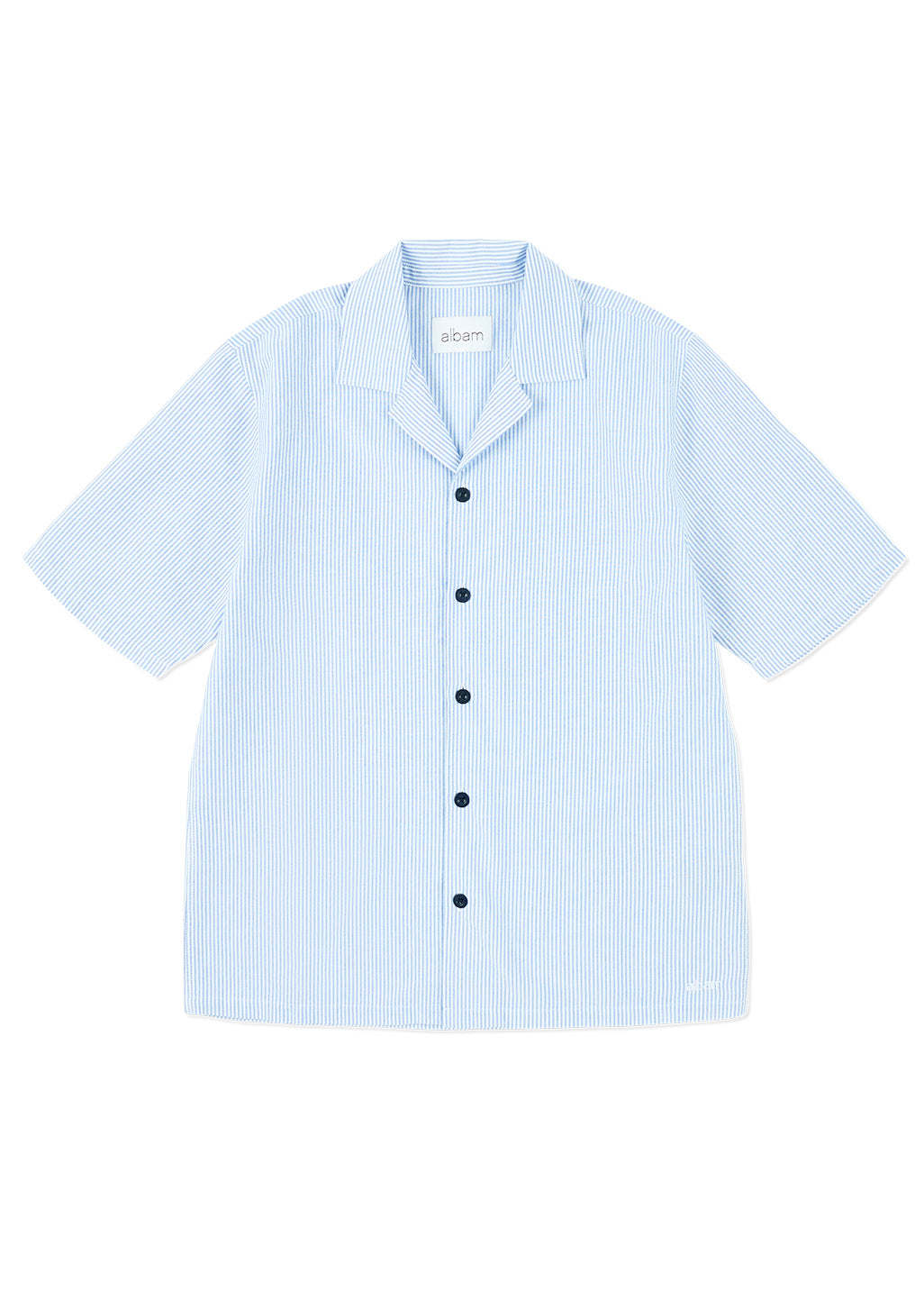 Oxford Stripe Fenton Shirt in Pale Blue
