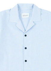 Oxford Stripe Fenton Shirt in Pale Blue