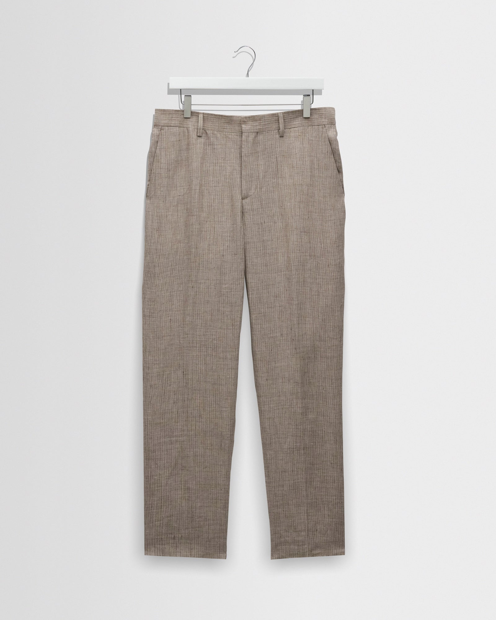 Alp Natural And Stripe Linen Trousers
