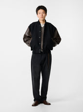 Alph Leather Bomber Jacket In Cocoa