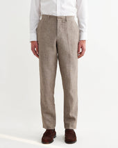 Alp Natural And Stripe Linen Trousers