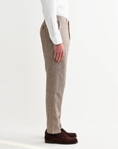 Alp Natural And Stripe Linen Trousers