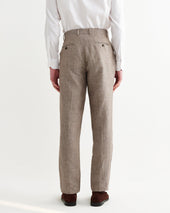 Alp Natural And Stripe Linen Trousers