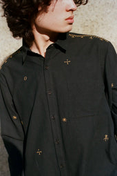 Midnight Indigo Cotton Unisex Shirt