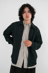 Midnight Indigo Bomber Jacket
