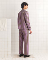 Alumni Stripe Long Sleeve Shirt - Purple