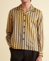Alumni Stripe Long Sleeve Shirt - Yellow