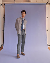 Dress Trouser In Mid Grey Wool Hopsack