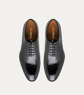 Carlo Wholecut Oxford Plain Toe Croc Antique