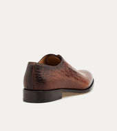 Carlo Wholecut Oxford Plain Toe Brandy Nicol Croc