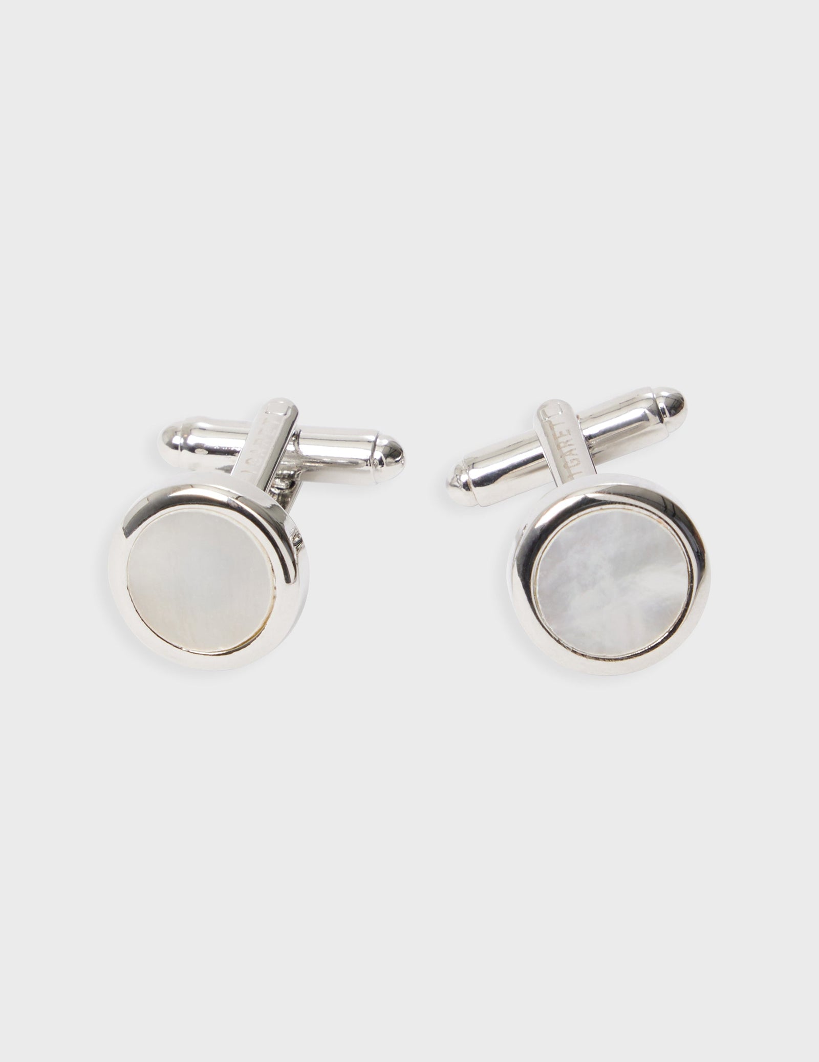 Mother Of Pearl And Silver Cufflinks