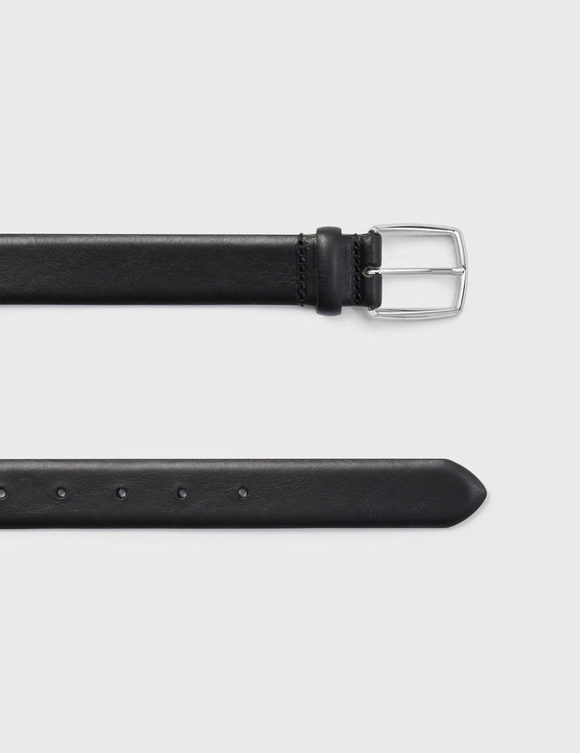 Black leather belt
