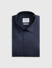 Chemise Semi-ajustée stretch bleu marine