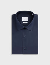 Chemise Ajustée stretch bleu marine