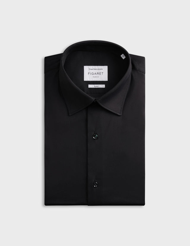 Chemise Semi-ajustée stretch noire