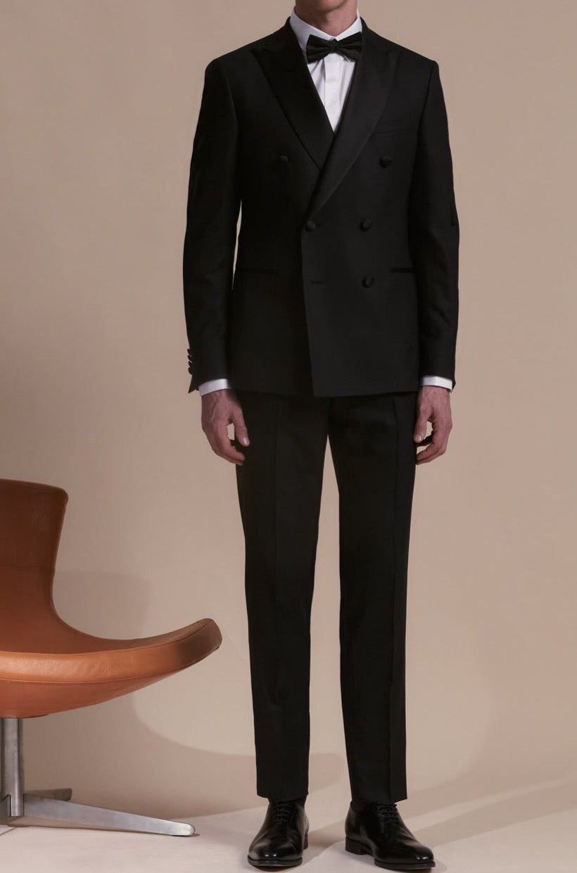 Pacino double-breasted wool and mohair tuxedo