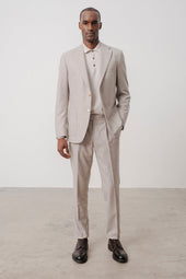 Suit droit Portobello en laine vierge et coton