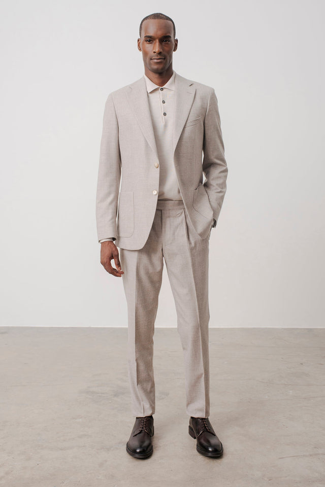 Suit droit Portobello en laine vierge et coton