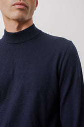 Sweater Col Montant Terrence En Laine M Rinos Marine