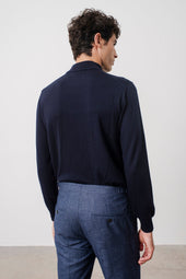 Sweater Col Montant Terrence En Laine M Rinos Marine