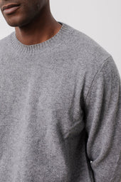 Sweater Col Rond Scott En Laine M Rinos Gris