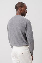 Sweater Col Rond Scott En Laine M Rinos Gris