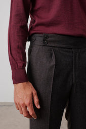Pants Georges Double Boucle Marron