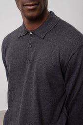 Polo Manches Longues Jacob En Laine M Rinos Gris
