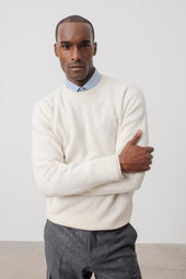 Sweater Col Rond Scott En Laine M Rinos Cru