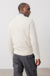 Sweater Col Rond Scott En Laine M Rinos Cru