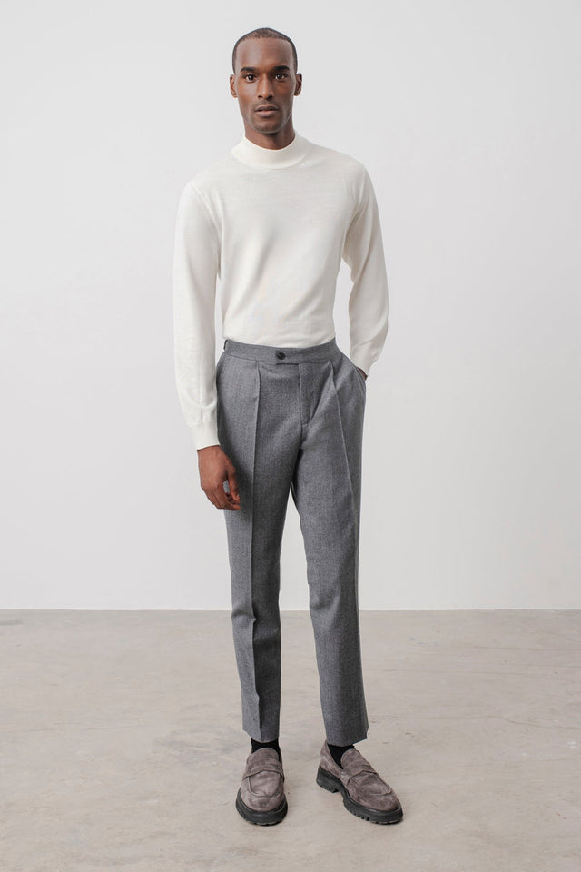 Sweater Col Montant Terrence En Laine M Rinos Cru