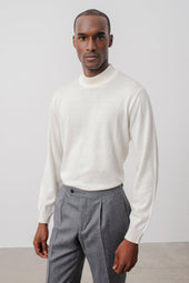 Sweater Col Montant Terrence En Laine M Rinos Cru