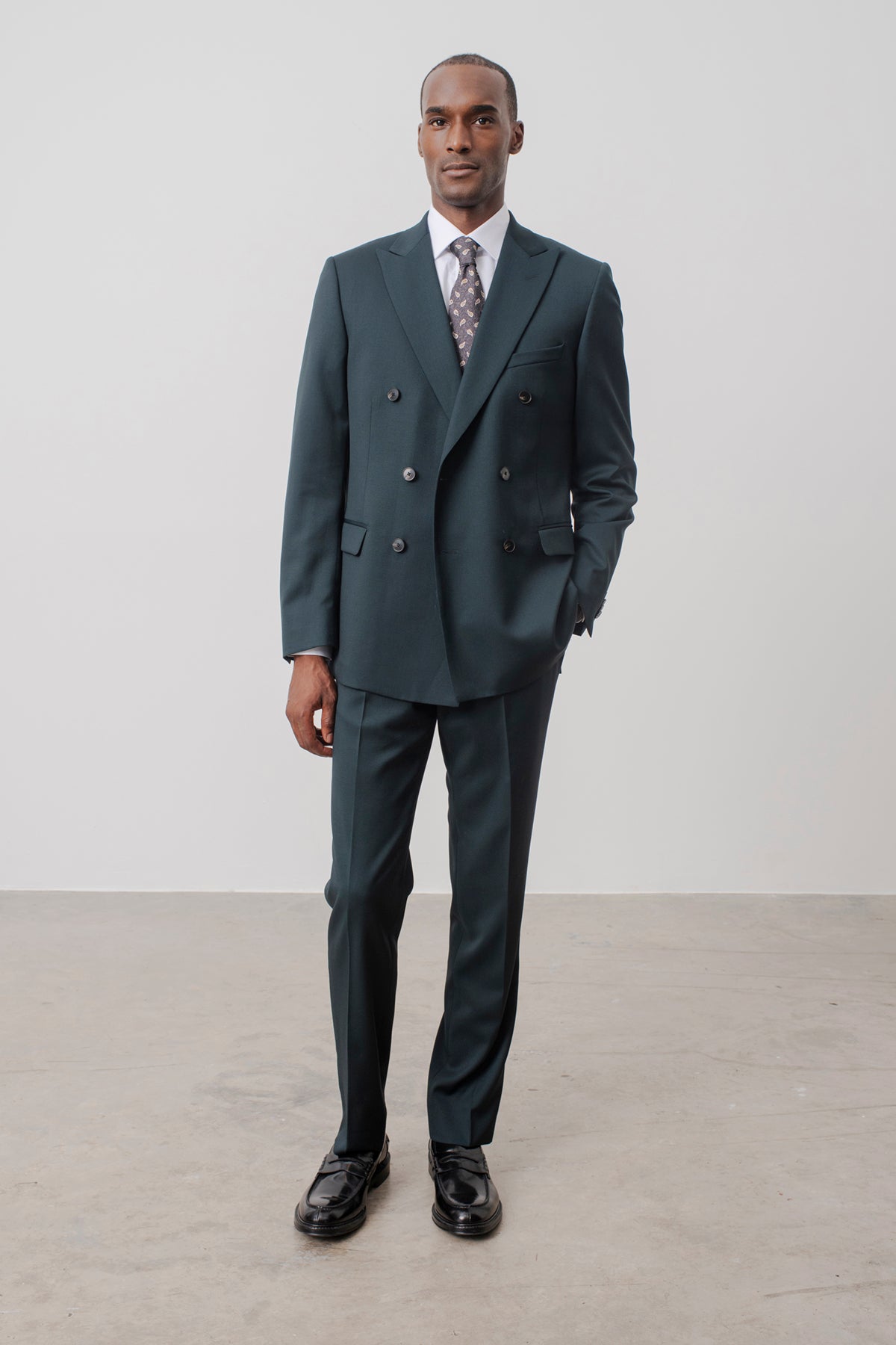 Suit croisé Collins en laine vierge