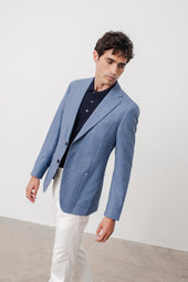 Jacket Blazer Hardy En Laine Vierge Coton Et Cachemire