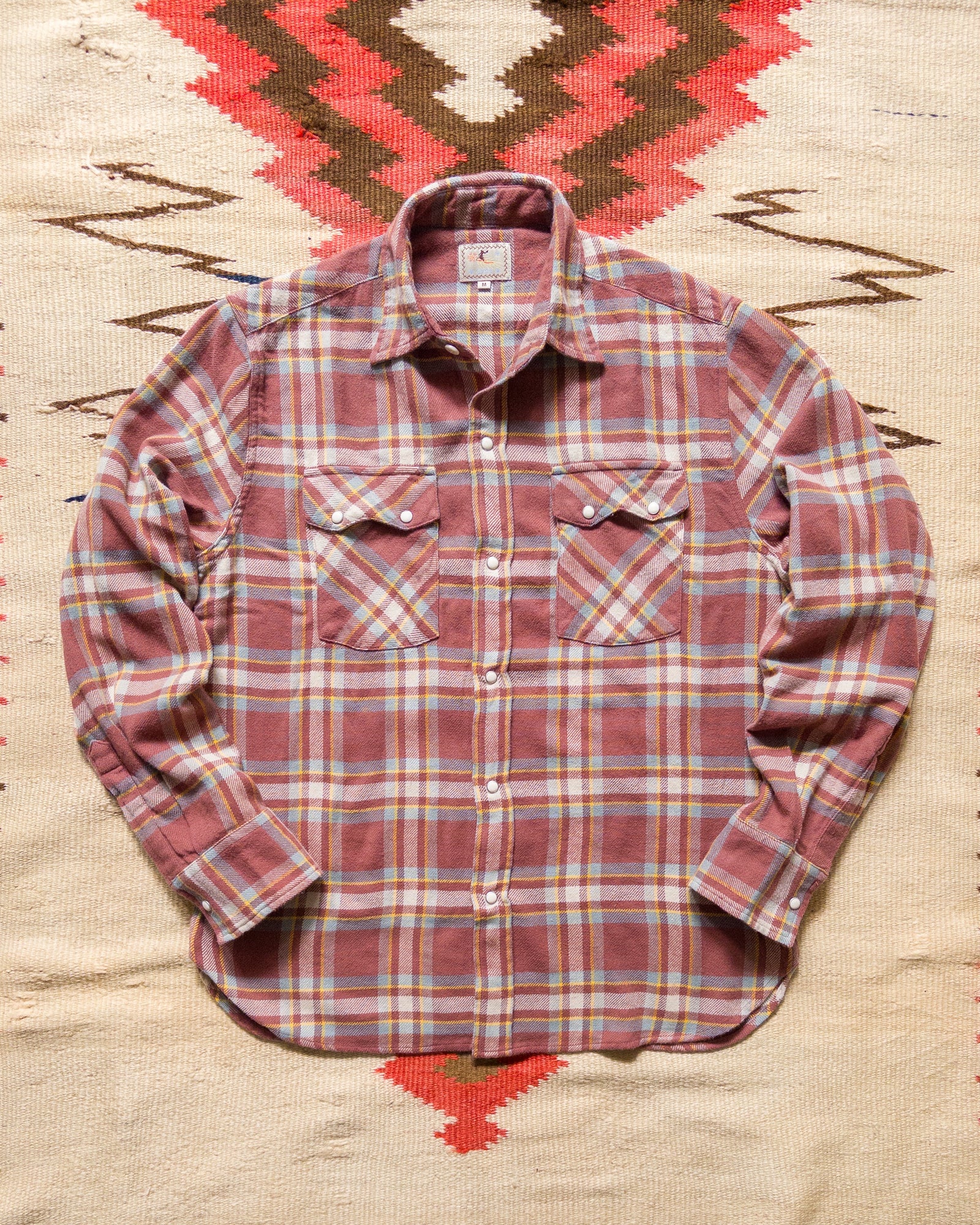 Washed Flannel Pearlsnap Shirt Autumn