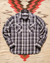 Washed Flannel Pearlsnap Shirt - Night Pitch