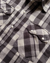 Washed Flannel Pearlsnap Shirt - Night Pitch