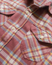 Washed Flannel Workshirt - Autumn Rust