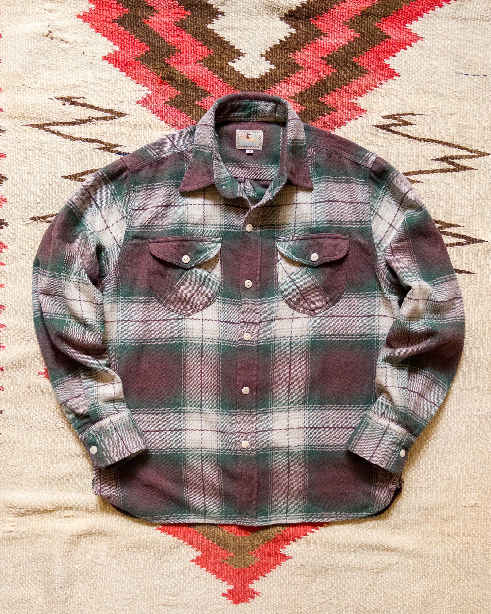Washed Flannel Workshirt Grizzly Shadow Plaid
