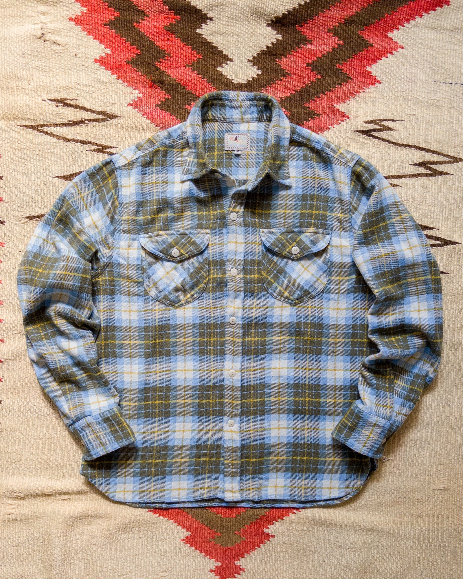 Washed Flannel Workshirt Gold Ravine
